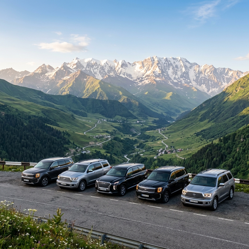 Spacious 6, 7 & 8-seater SUVs and minivans for rent in Tbilisi, Georgia